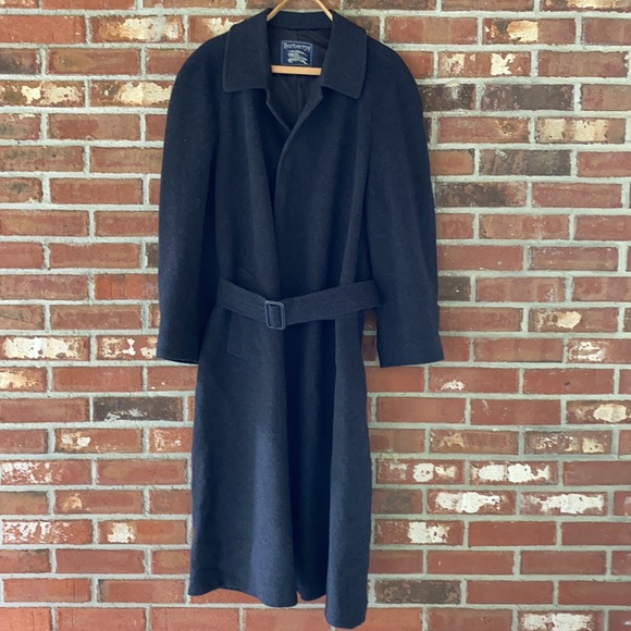 Vintage Burberrys' || Men's Belted 100% Wool Overcoat; Union Made USA - Picture 1 of 17